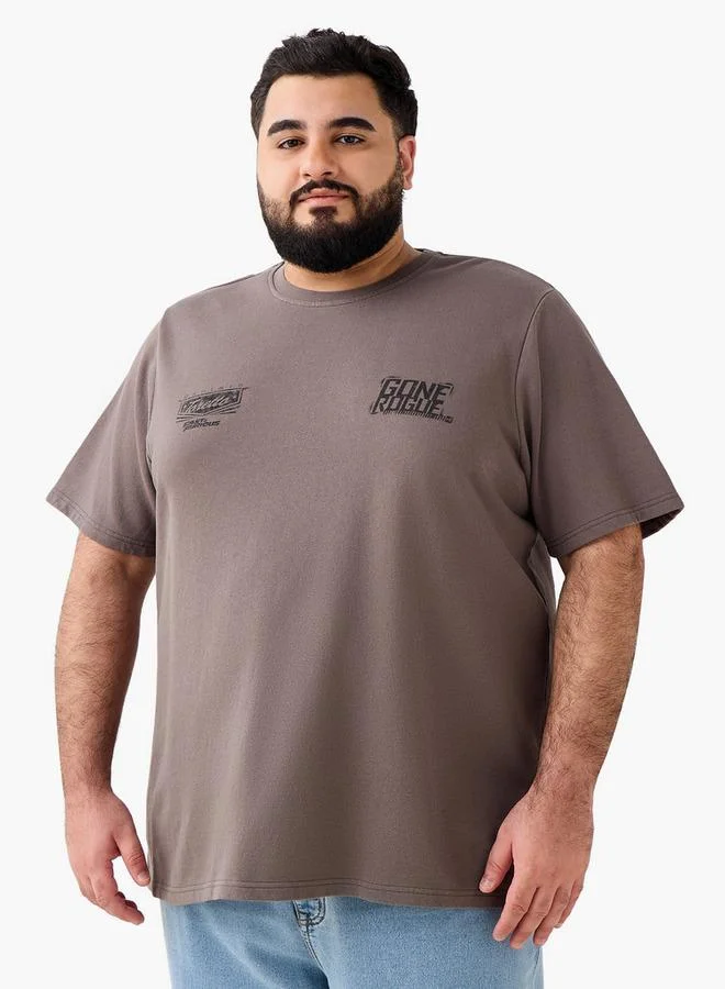 Maxim Men Regular Fit Crew Neck Short Sleeves Fast and Furious Print T-shirt
